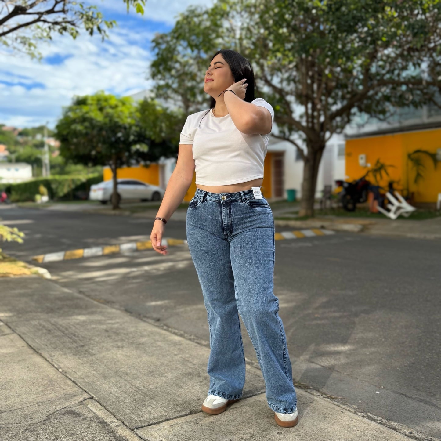 Palazo Azul Claro Stretch – Comodidad que Estiliza Ref-1085