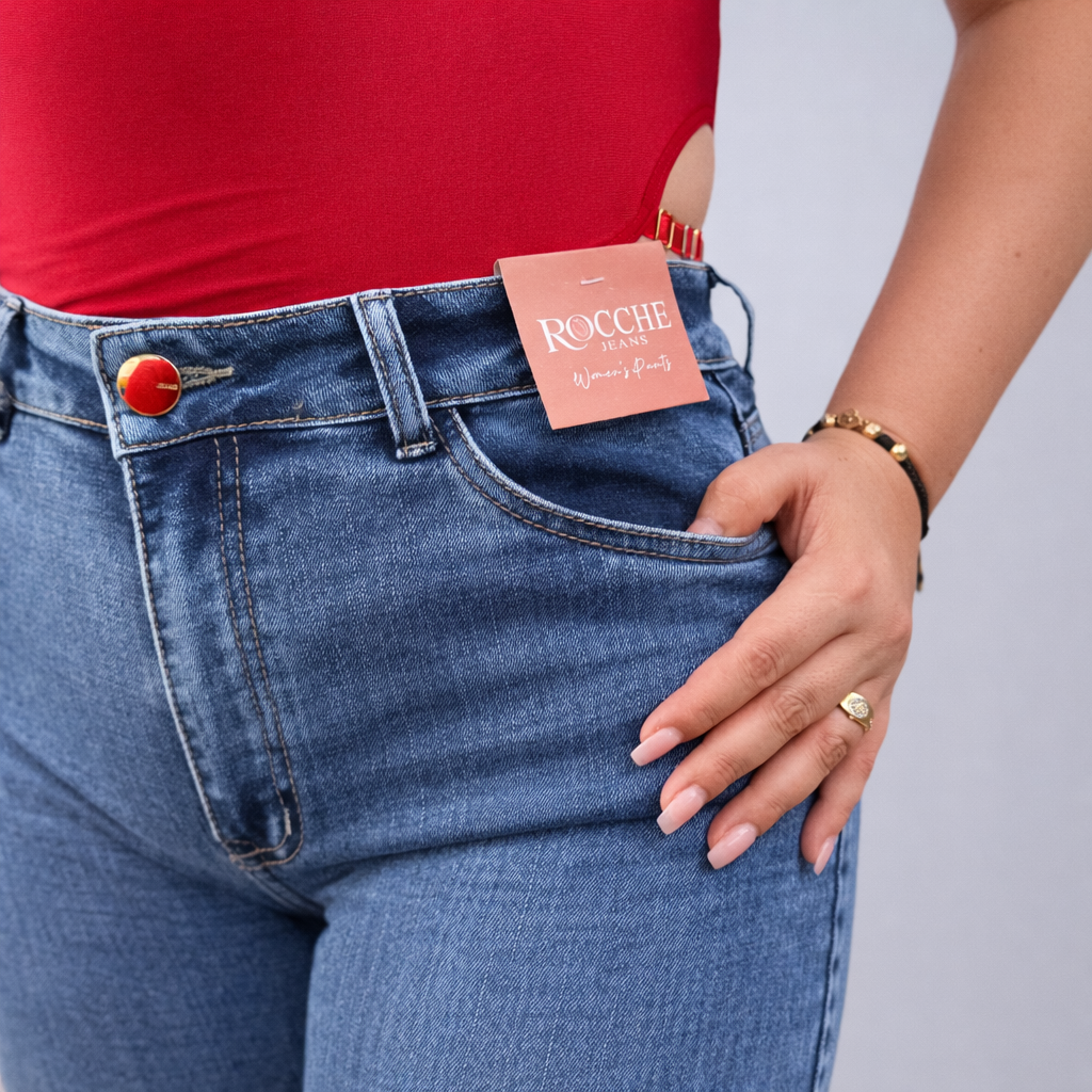 Pantalón bota recta en tela stretch-Rf-1122