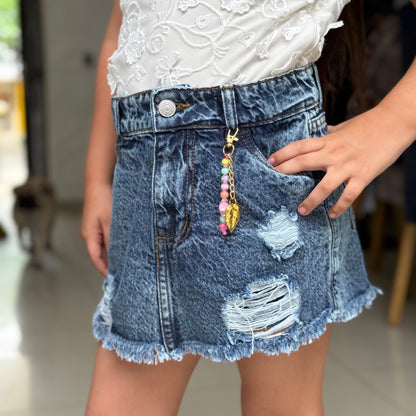 Falda Short Azul Rígida ref-1096