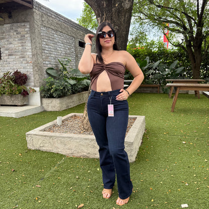 Pantalón Azul Noche Stretch – Recto, Elegante y Siempre Favorable Ref-1087