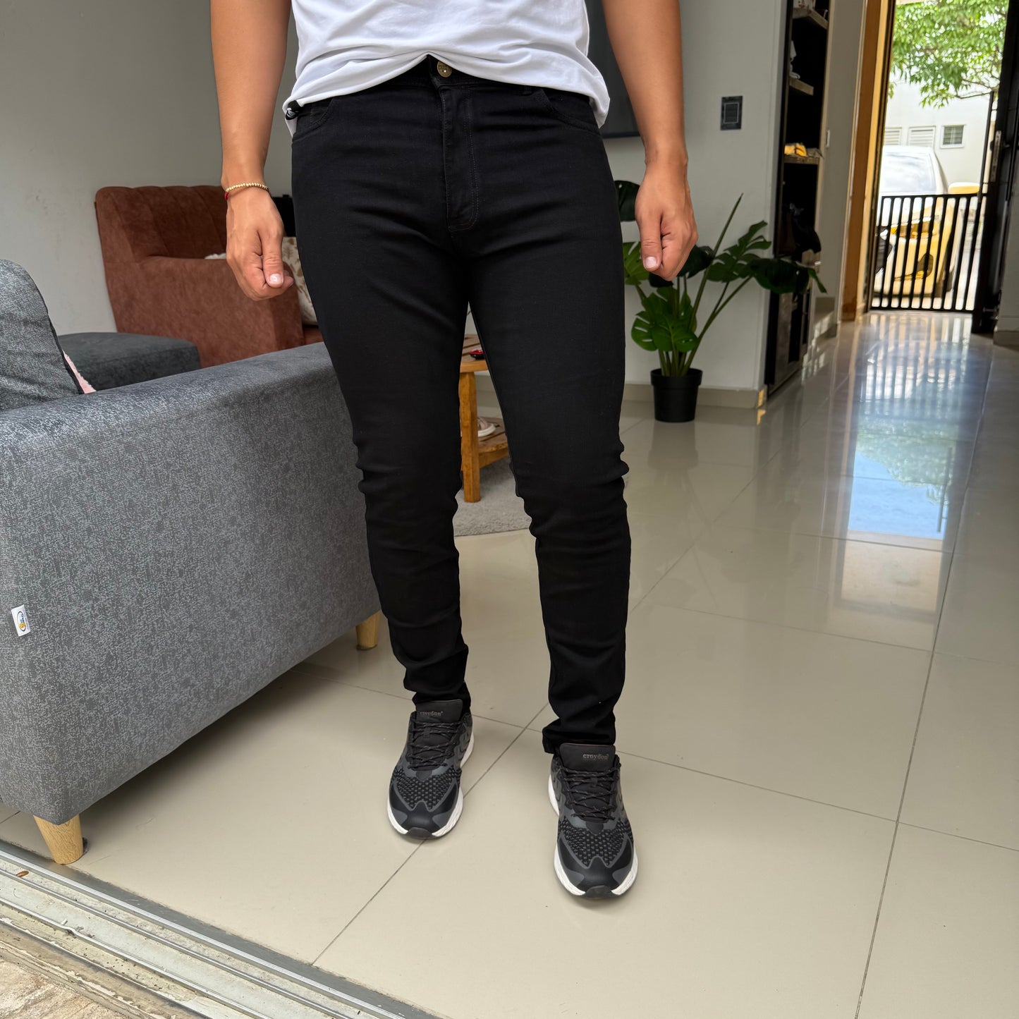 Pantalón de caballero negro-RF 236