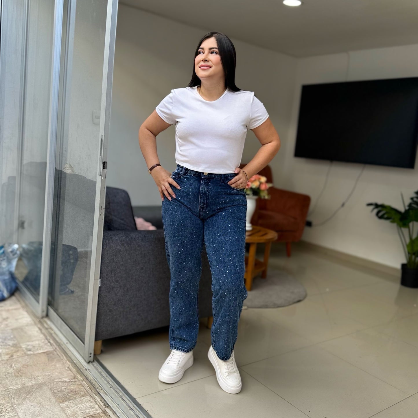 Mom dama rígido brillos Ref-1108