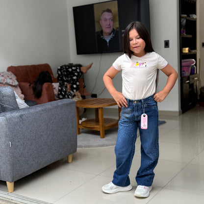 Pantalón Recto Rígido – Estilo Clásico para Pequeñas con Elegancia Ref-1105