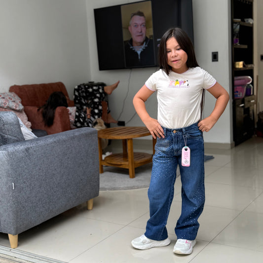 Pantalón Recto Rígido – Estilo Clásico para Pequeñas con Elegancia Ref-1105