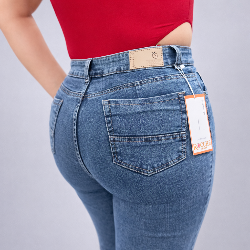 Pantalón bota recta en tela stretch-Rf-1122