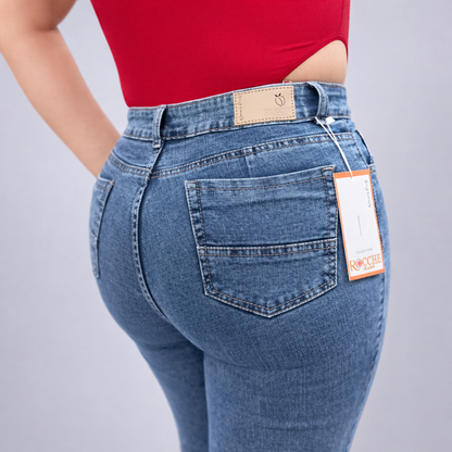 Pantalón bota recta en tela stretch-Rf-1122